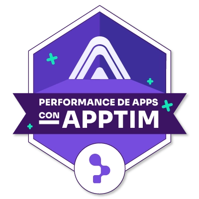 Performance de apps móviles con Apptim desktop course badge